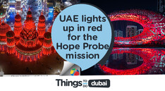 UAE lights up in red as Hope probe approaches Mars